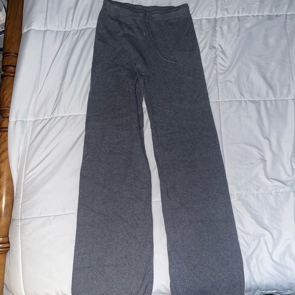 Gray Knit Lounge Pants